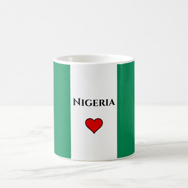 Caneca De Café Bandeira da Nigéria Classic Mug, 11 oz (Centro)