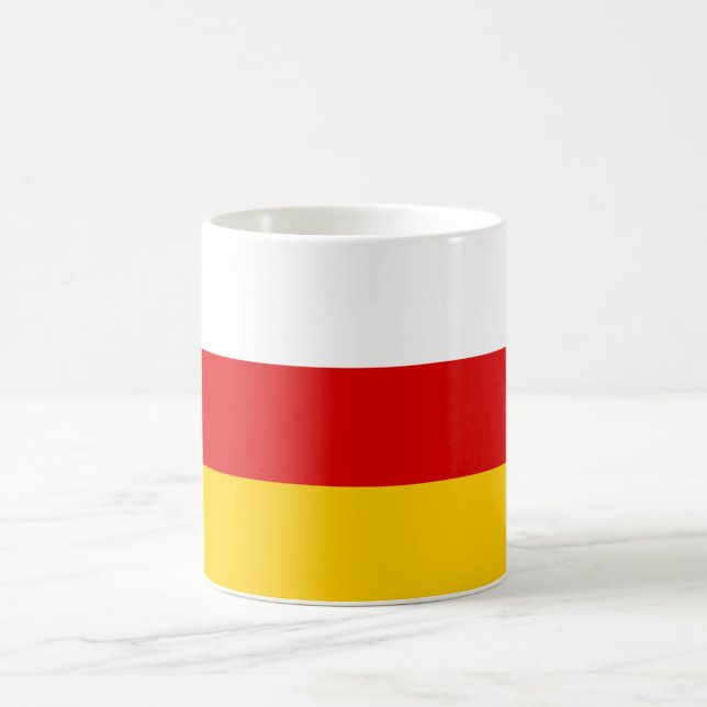 Caneca De Café Bandeira da Ossétia do Sul (Centro)