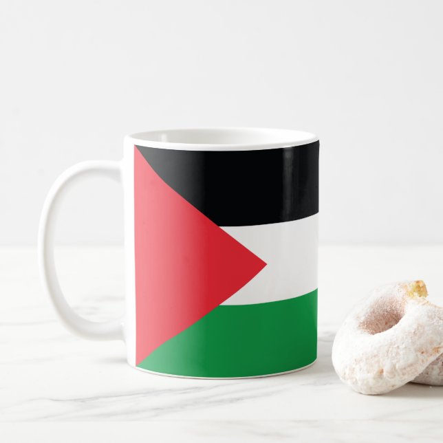 Caneca De Café Bandeira da Palestina (Com Donut)