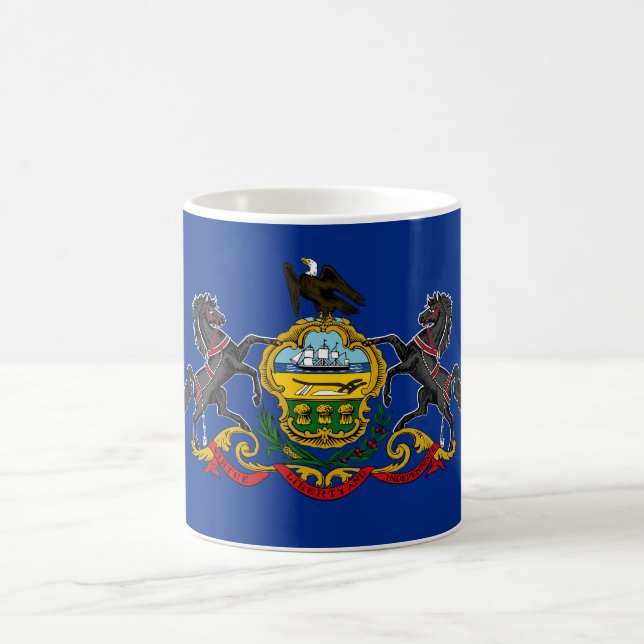 Caneca De Café Bandeira da Pensilvânia (Centro)