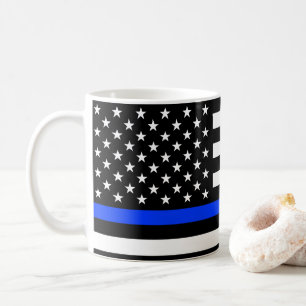 Caneca De Café Bandeira da Polícia Thin Blue Line