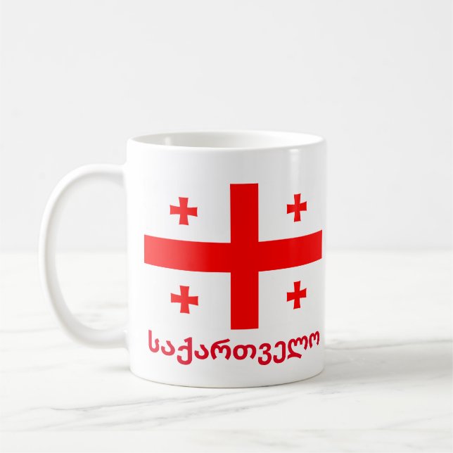 Caneca De Café Bandeira da República da Geórgia (Esquerda)