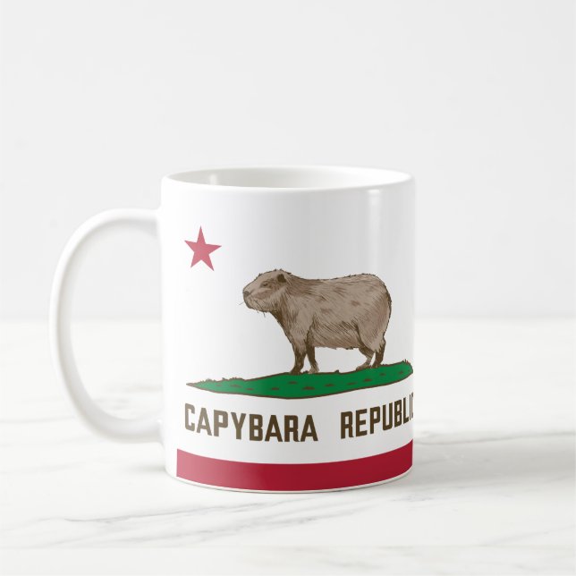 Caneca De Café Bandeira da República de Capybara (Esquerda)