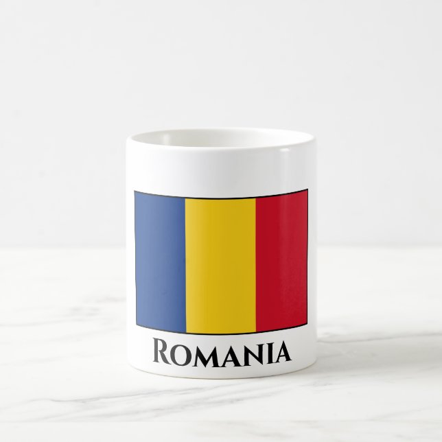 Caneca De Café Bandeira da Romênia (romena) (Centro)