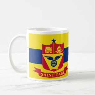Caneca De Café Bandeira da Rua Paul, Minnesota Coffee Mug