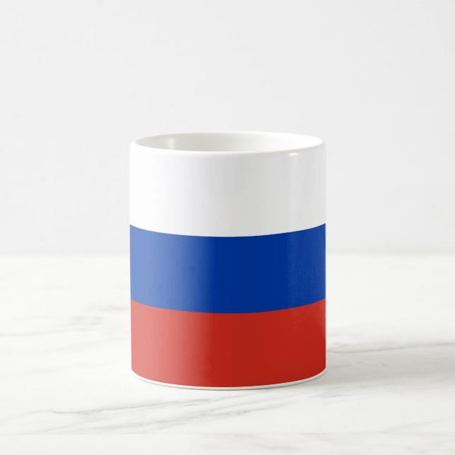 Caneca De Café Bandeira da Rússia (Centro)