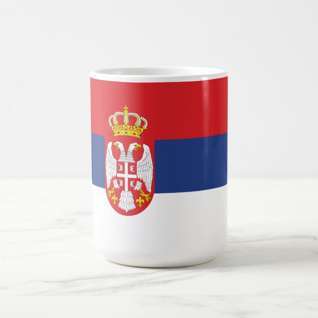 Caneca De Café bandeira da Sérvia (Centro)