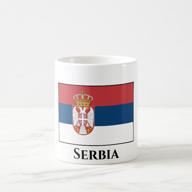Caneca De Café Bandeira da Sérvia (sérvia) (Centro)
