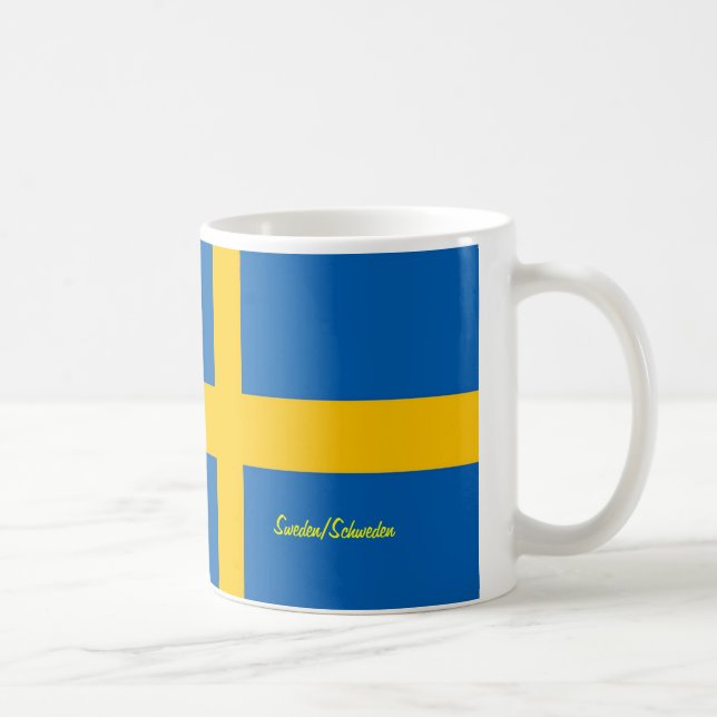 Caneca De Café bandeira da suecia (Direita)