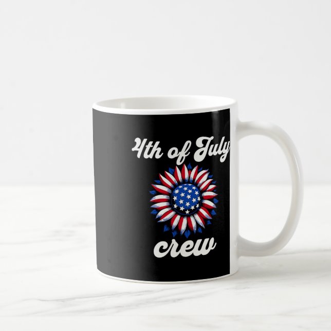 Caneca De Café Bandeira Da Tripulação Usa De Julho (Direita)