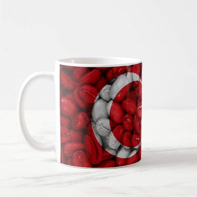 Caneca De Café Bandeira da Turquia com café (Esquerda)
