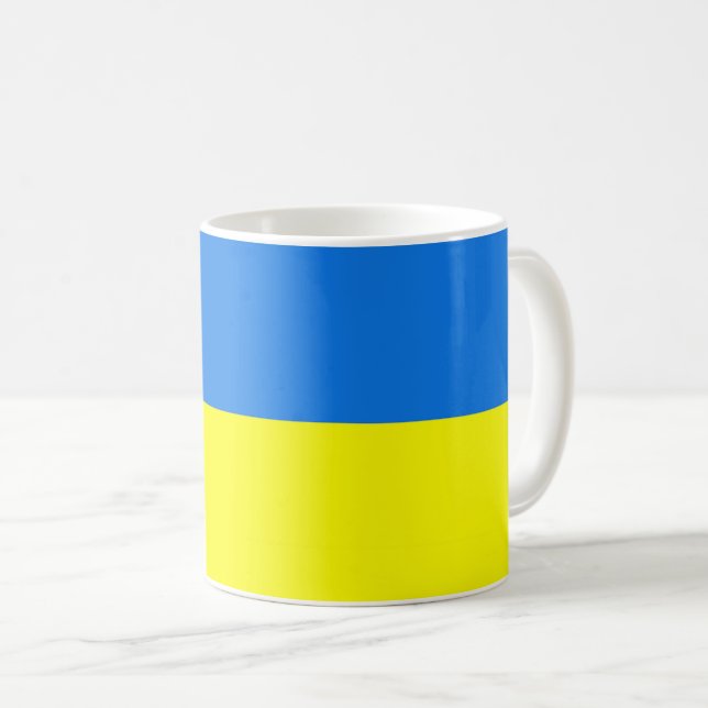 Caneca De Café Bandeira da Ucrânia (Frente Esquerda)