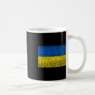 Caneca De Café Bandeira da Ucrânia Angustiada Azul Amarelo Patrió
