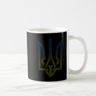 Caneca De Café Bandeira Da Ucrânia E Tridente Ucraniano