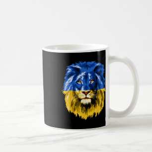 Caneca De Café Bandeira da Ucrânia Rosto de Leão Ucraniano Nacion