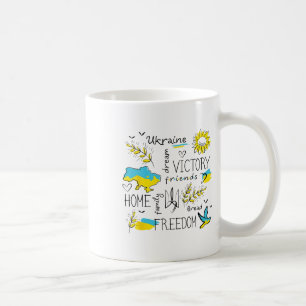 Caneca De Café Bandeira da Ucrânia - Vitória - Liberdade - Lar -