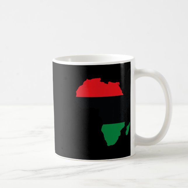 Caneca De Café Bandeira da Unia Pan-Africana Mapa Continente Hist (Direita)