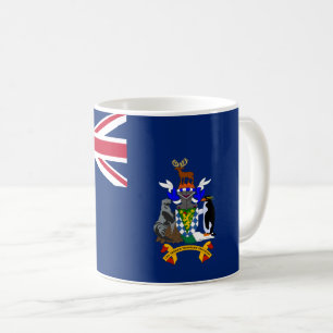 Caneca De Café Bandeira das Ilhas Geórgia do Sul e Sandwich do Su