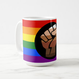 Caneca De Café Bandeira das pessoas queer do SlipperyJoe punho er