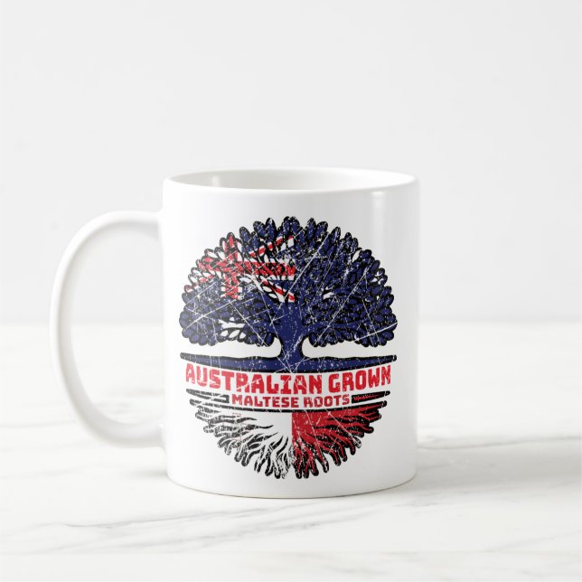 Caneca De Café Bandeira das Raízes da Árvore Austraustraliana mal (Esquerda)