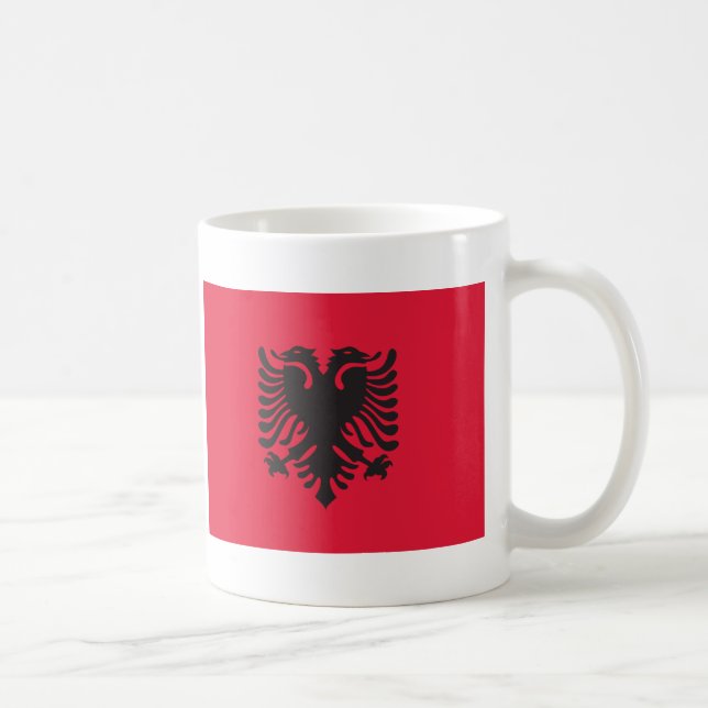 Caneca De Café Bandeira de Albânia (Direita)