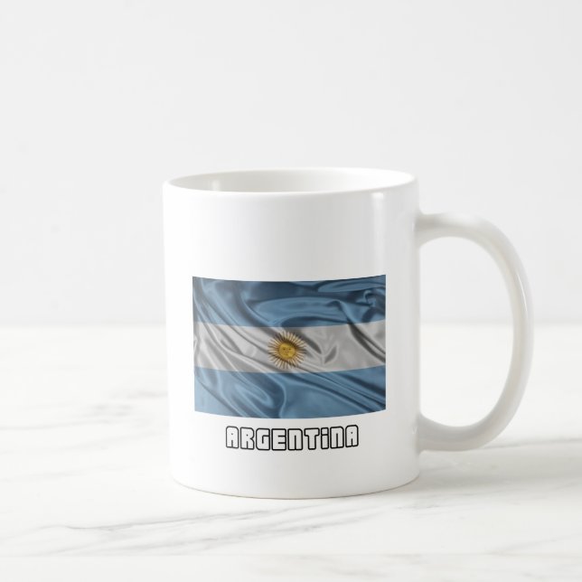 Caneca De Café Bandeira de Argentina (Direita)