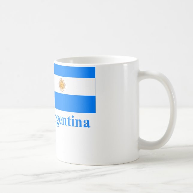Caneca De Café Bandeira de Argentina com nome (Direita)
