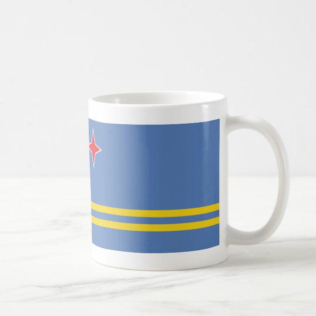 Caneca De Café Bandeira de Aruba (Direita)