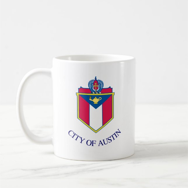 Caneca De Café Bandeira de Austin, Texas (Esquerda)
