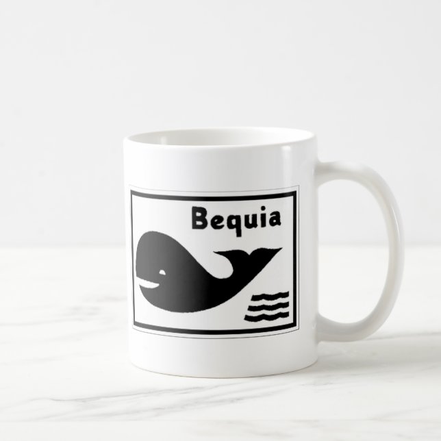 Caneca De Café Bandeira de Bequia (Direita)
