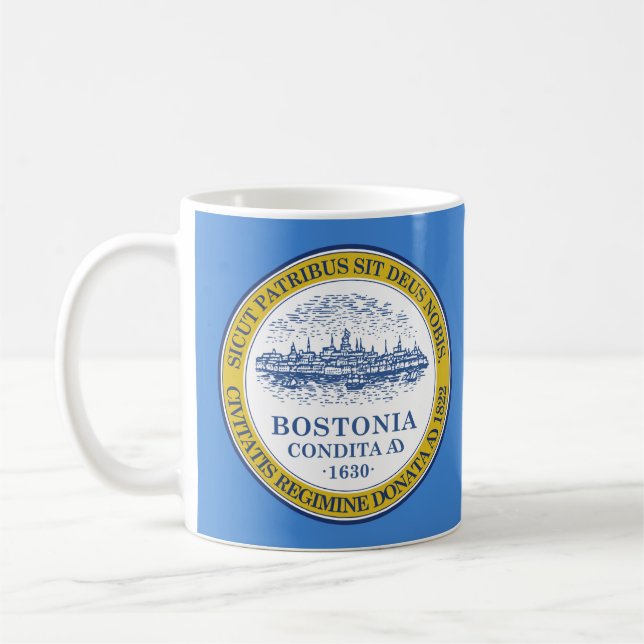 Caneca De Café Bandeira de Boston, Massachusetts (Esquerda)