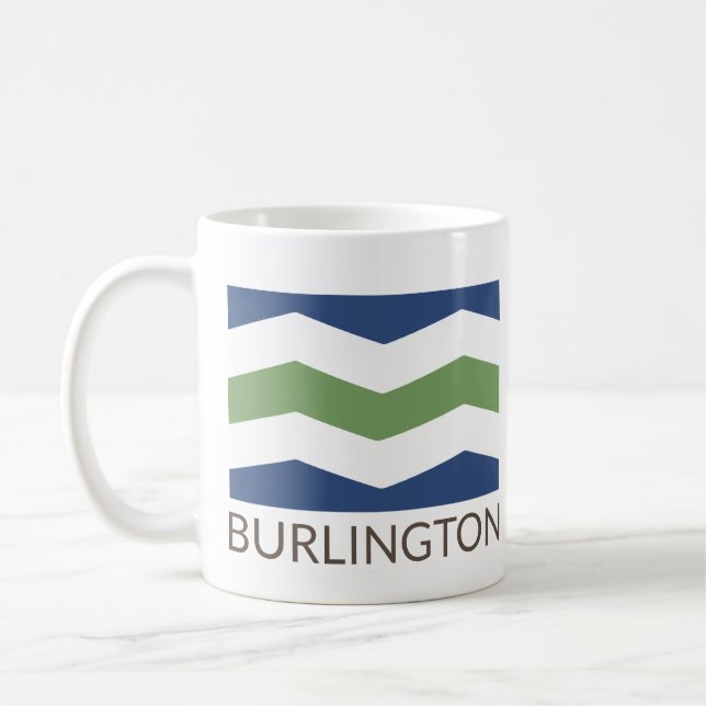 Caneca De Café Bandeira de Burlington, Vermont Coffee Mug (Esquerda)