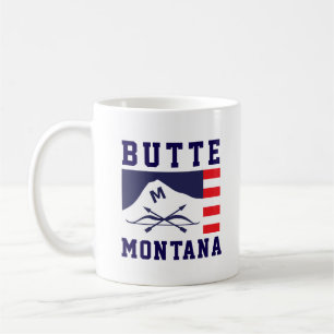 Caneca De Café Bandeira de Butte, Montana