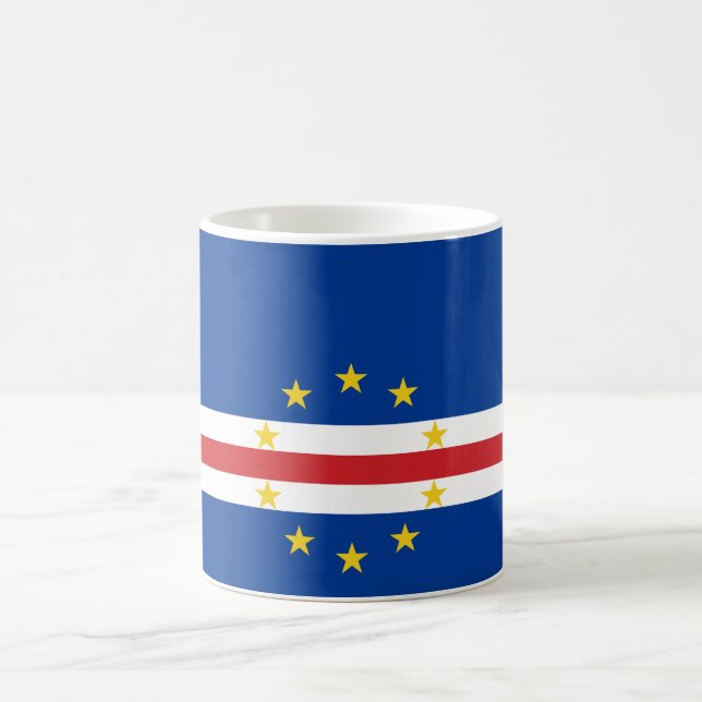 Caneca De Café Bandeira de Cabo Verde (Centro)