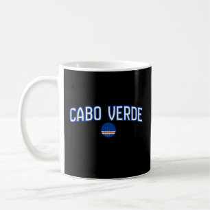 Caneca De Café Bandeira de Cabo Verde Souvenir de Cabo Verde