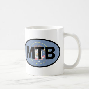 Caneca De Café Bandeira de Ciclismo de Montanha de Utah