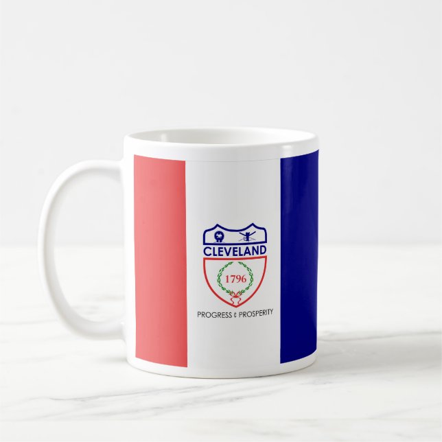 Caneca De Café Bandeira de Cleveland, Ohio Coffee Mug (Esquerda)