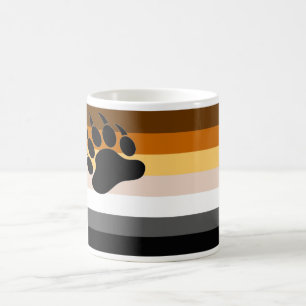 Caneca De Café Bandeira de Cores do Orgulho do Urso Pata Preta