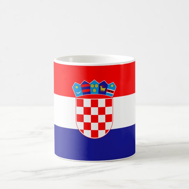 Caneca De Café Bandeira de Croatia (croata) (Centro)