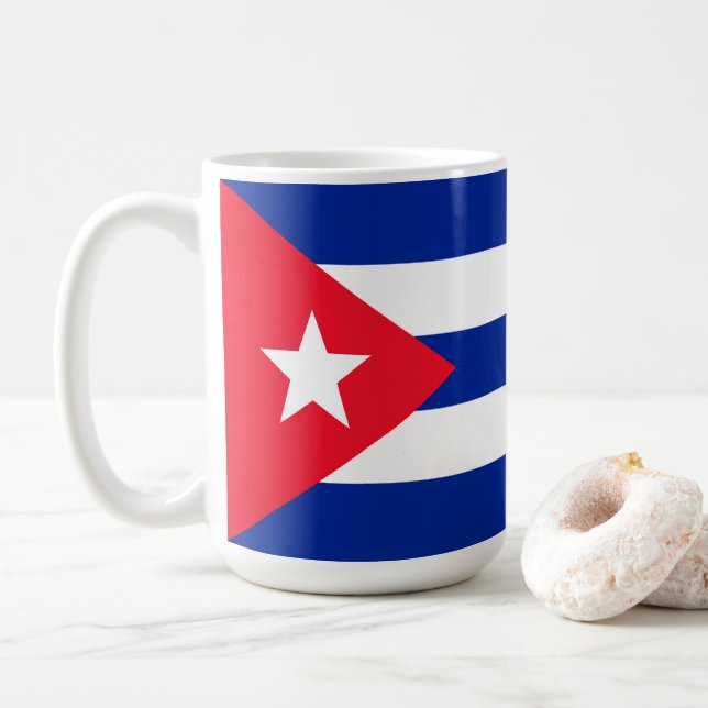 Caneca De Café Bandeira de Cuba (Com Donut)