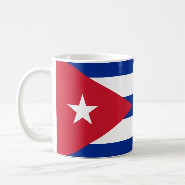 Caneca De Café Bandeira de Cuba (cubano) (Esquerda)