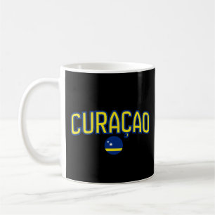 Caneca De Café Bandeira de Curaçao Lembrança de Curaçao