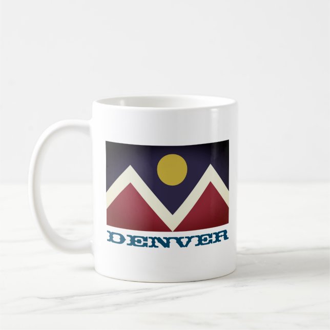 Caneca De Café Bandeira de Denver, Colorado (Esquerda)
