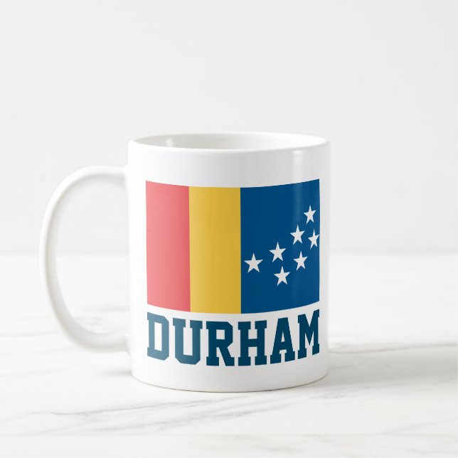 Caneca De Café Bandeira de Durham, Carolina do Norte (Esquerda)
