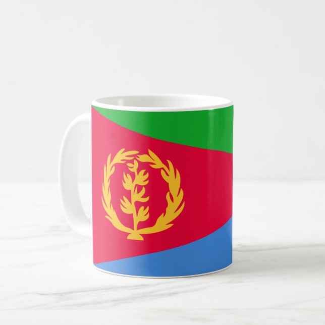 Caneca De Café Bandeira de Eritrea (Frente Esquerda)