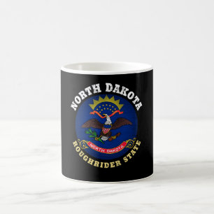 CANECA DE CAFÉ BANDEIRA DE ESTADO DE DAKOTA ROUGHRIDER