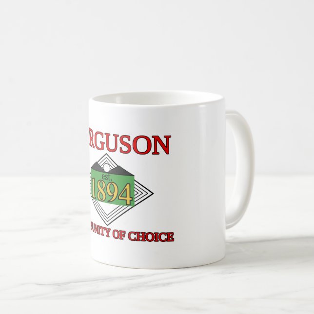 Caneca De Café Bandeira de Ferguson, Missouri (Frente Esquerda)