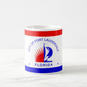 Caneca De Café Bandeira de Fort Lauderdale, Florida