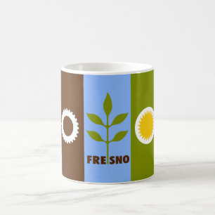 Caneca De Café Bandeira de Fresno (Califórnia)