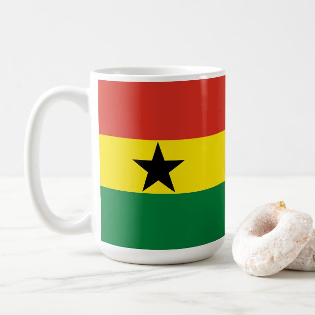 Caneca De Café bandeira de Gana (Com Donut)